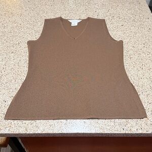 Misook Brown Knit Top